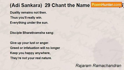 Rajaram Ramachandran - (Adi Sankara)  29 Chant the Name of Govinda (6)