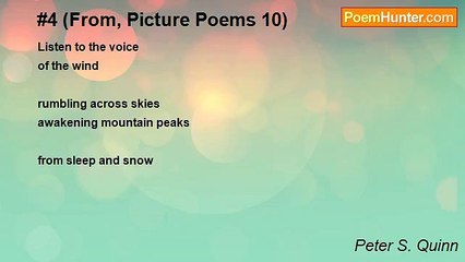 Peter S. Quinn - #4 (From, Picture Poems 10)