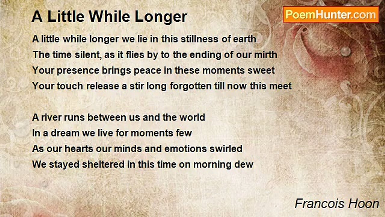 Francois Hoon - A Little While Longer