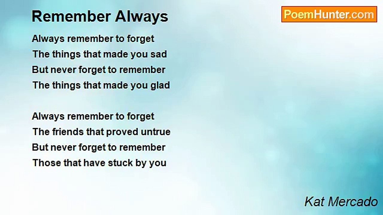 Kat Mercado - Remember Always