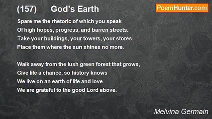 Melvina Germain - (157)      God’s Earth