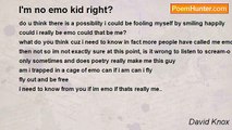 David Knox - I'm no emo kid right?