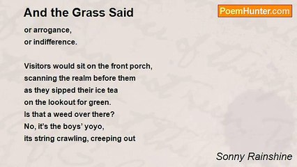 Sonny Rainshine - And the Grass Said
