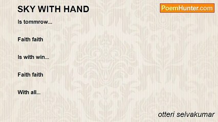 otteri selvakumar - SKY WITH HAND