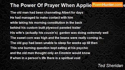 Ted Sheridan - The Power Of Prayer When Applied To The Theory Of Relativity