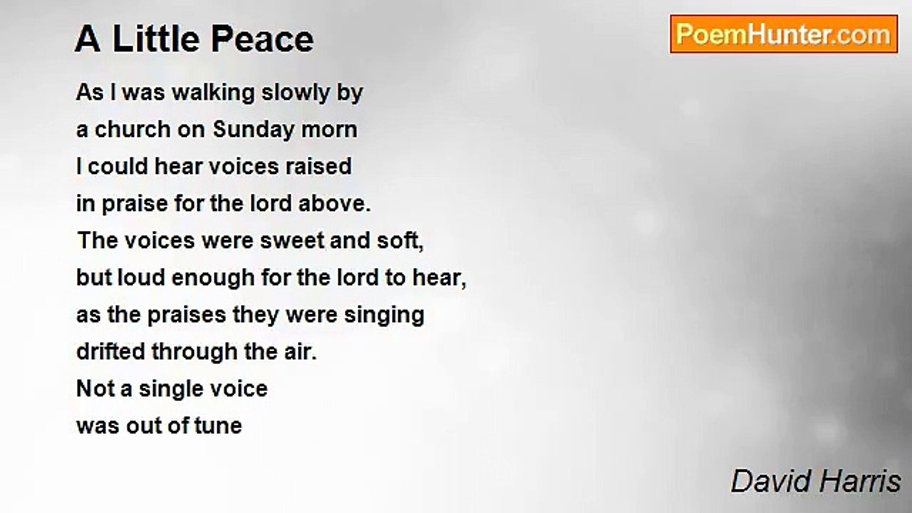 David Harris - A Little Peace