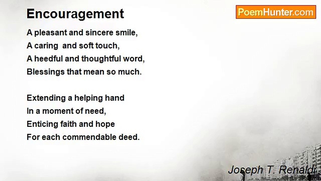 Joseph T. Renaldi - Encouragement
