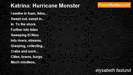 elysabeth faslund - Katrina: Hurricane Monster