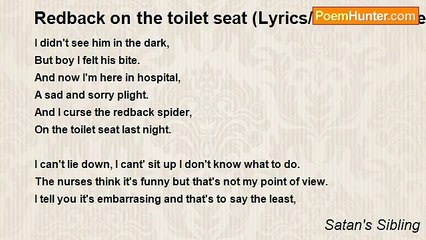 Satan's Sibling - Redback on the toilet seat (Lyrics/Famed aussie poem)