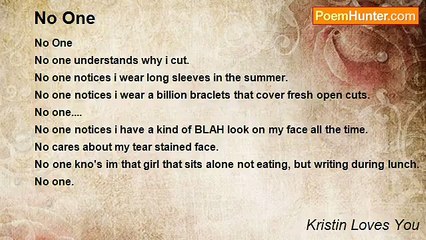 Kristin Loves You - No One