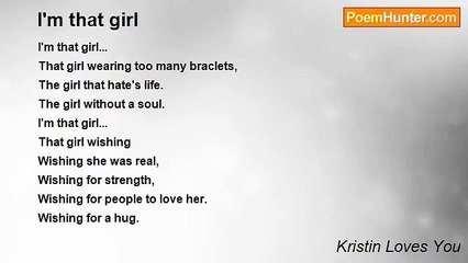 Kristin Loves You - I'm that girl