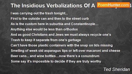 Ted Sheridan - The Insidious Verbalizations Of A 'Pissonyou' Bird