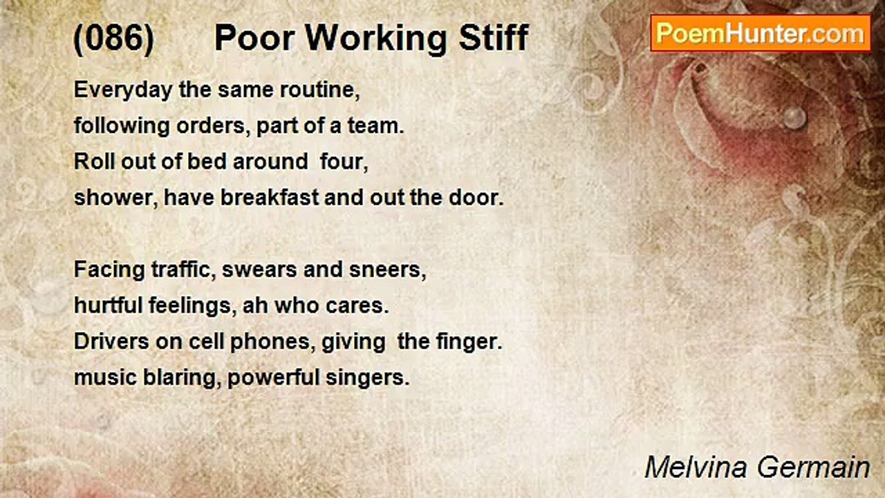Melvina Germain - (086)      Poor Working Stiff