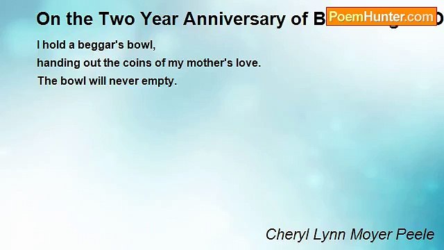 Cheryl Lynn Moyer Peele - On the Two Year Anniversary of Becoming an Orphan