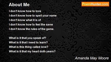Amanda May Moore - About Me