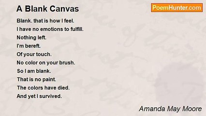 Amanda May Moore - A Blank Canvas