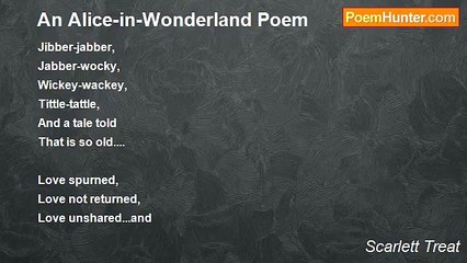 Scarlett Treat - An Alice-in-Wonderland Poem