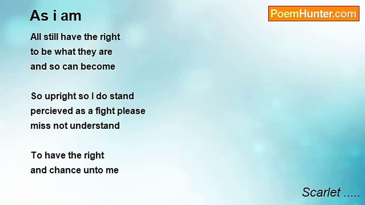 Scarlet ..... - As i am