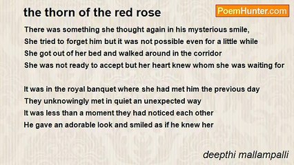 deepthi mallampalli - the thorn of the red rose