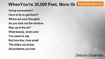 Debora Soramaki - WhenYou're 30,000 Feet, More Or Less