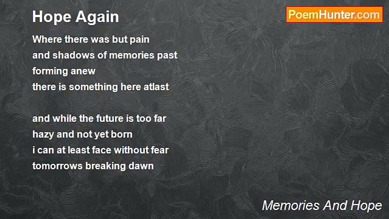 Memories And Hope - Hope Again