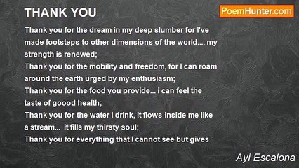 Ayi Escalona - THANK YOU
