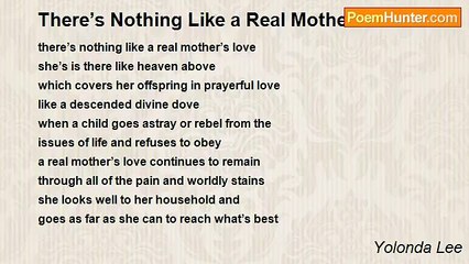 Yolonda Lee - There’s Nothing Like a Real Mother’s Love