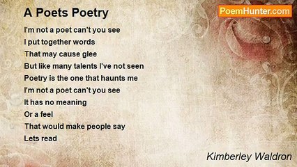 Kimberley Waldron - A Poets Poetry
