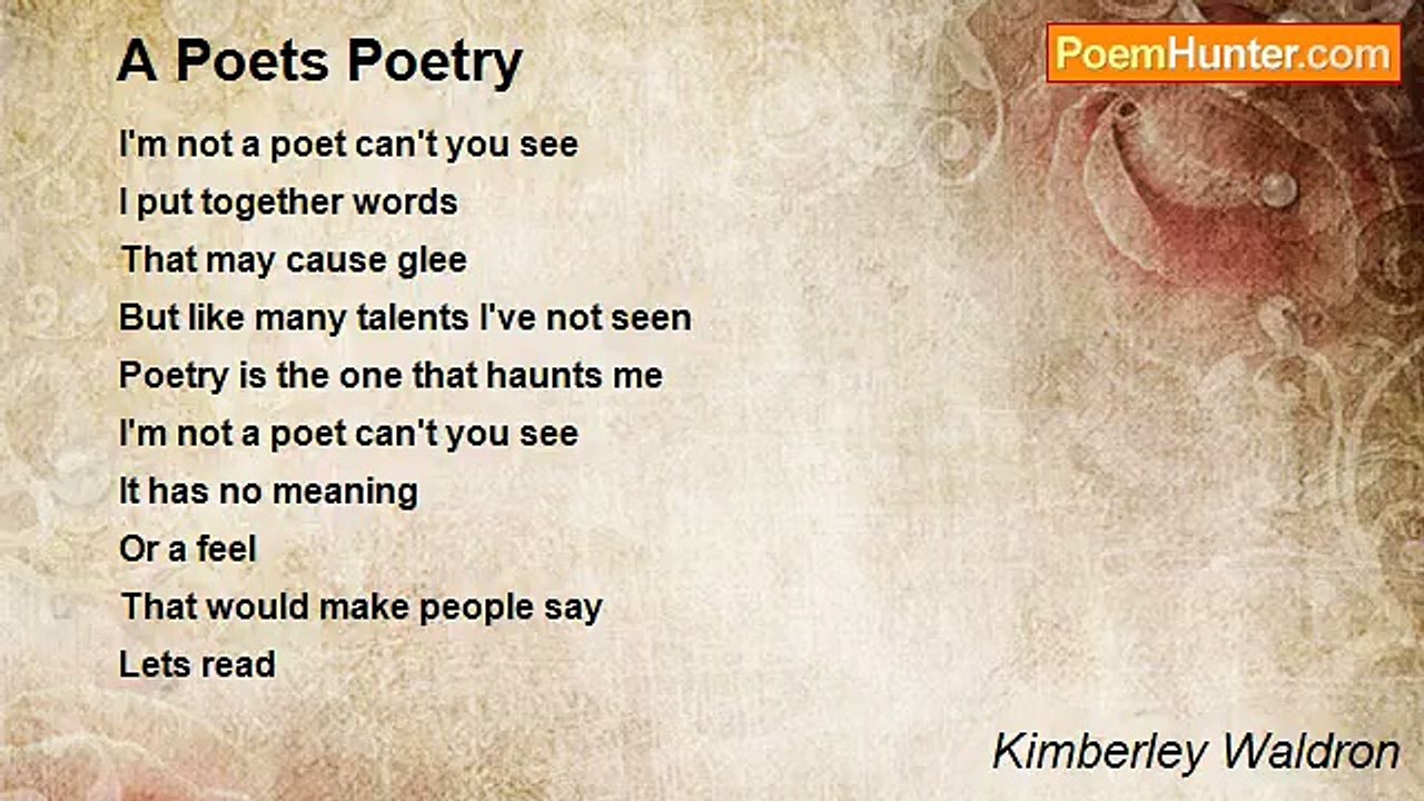 Kimberley Waldron - A Poets Poetry