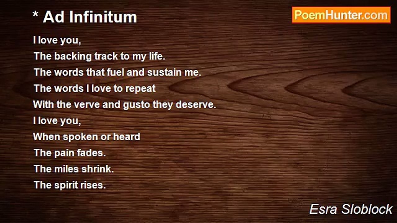 Esra Sloblock - * Ad Infinitum