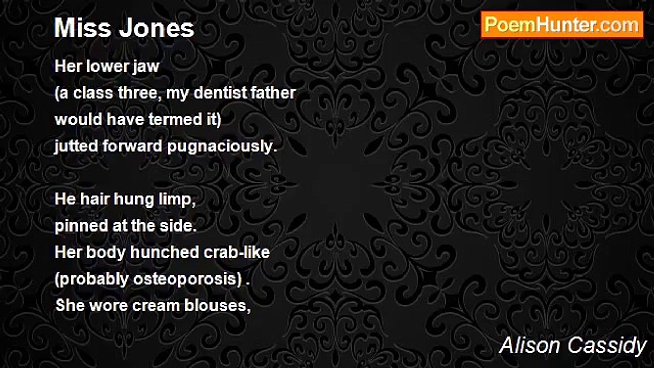 Alison Cassidy - Miss Jones