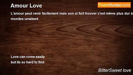 BitterSweet love - Amour Love