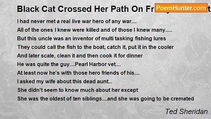 Ted Sheridan - Black Cat Crossed Her Path On Friday The Thirteenth