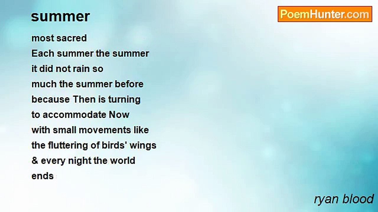ryan blood - summer