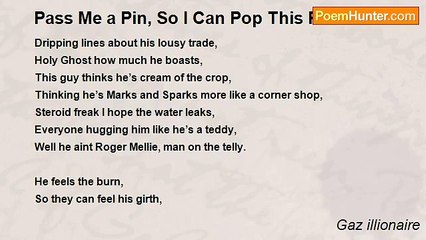 Gaz illionaire - Pass Me a Pin, So I Can Pop This Prick