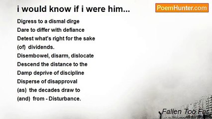 Fallen Too Far - i would know if i were him...