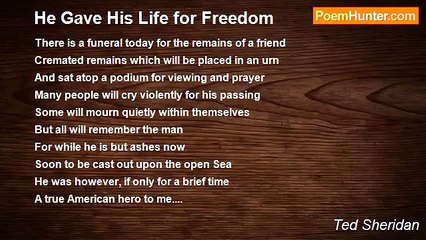 Ted Sheridan - He Gave His Life for Freedom