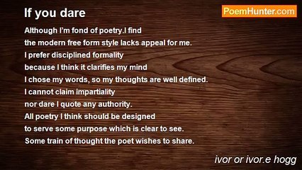 ivor or ivor.e hogg - If you dare