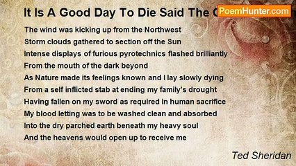 Ted Sheridan - It Is A Good Day To Die Said The Old Man To The Sky