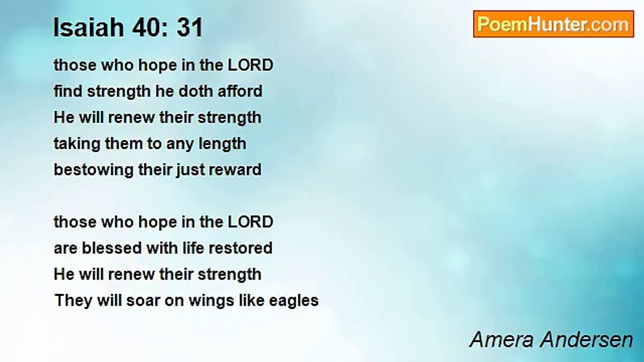 Amera Andersen - Isaiah 40: 31