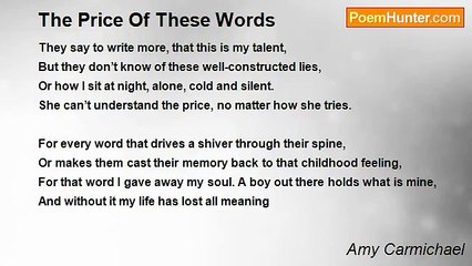 Amy Carmichael - The Price Of These Words