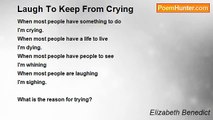 Elizabeth Benedict - Laugh To Keep From Crying