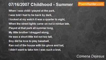 Coreena Dejesus - 07/16/2007 Childhood - Summer