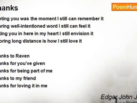 Edgar John Jackson - Thanks