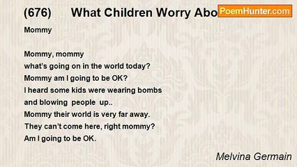 Melvina Germain - (676)      What Children Worry About