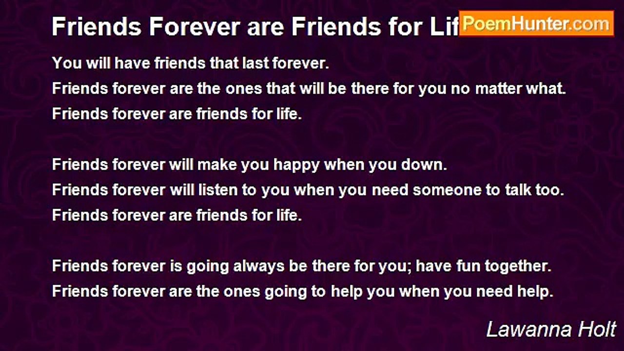 Lawanna Holt - Friends Forever are Friends for Life