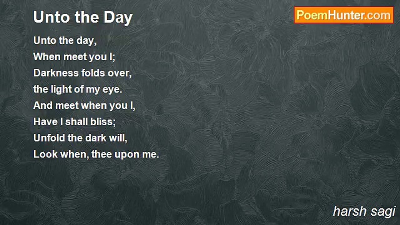 harsh sagi - Unto the Day