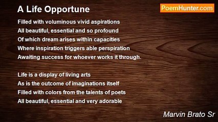 Marvin Brato Sr - A Life Opportune
