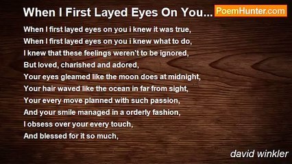 david winkler - When I First Layed Eyes On You...