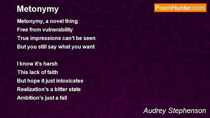 Audrey Stephenson - Metonymy